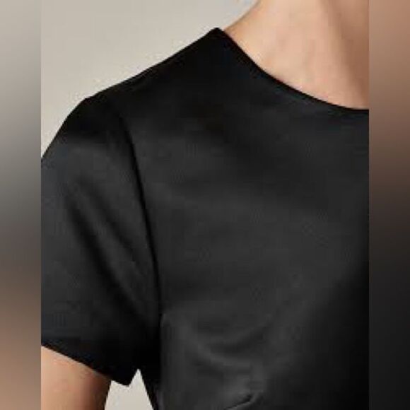 NWT J CREW Collection A-line mini dress in duchesse satin in black - Picture 5 of 6